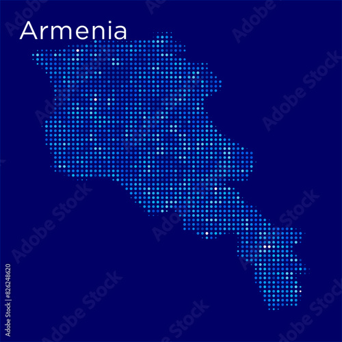 armenia map with blue bg