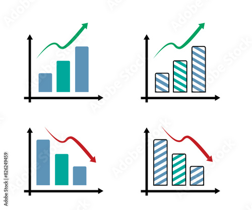 Vector of positively growing and success illustration