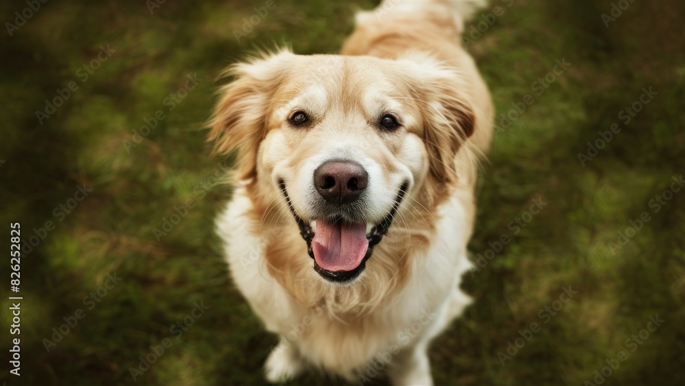 Happy Hound Dog Frolicking on Vibrant green Isolated Background Happy Hound Dog Frolicking on Vibrant green Isolated Background
