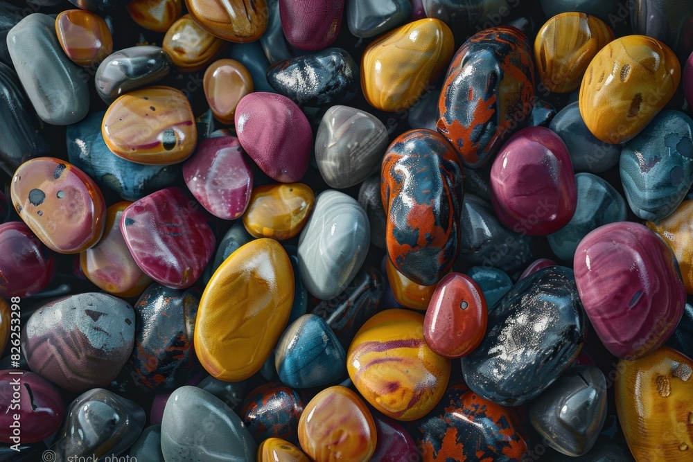 Colorful pebbles beauty of nature and travel inspiration at pebble beach in summeristoric art trip Colorful pebbles beauty of nature and travel inspiration at pebble beach in summeristoric art trip