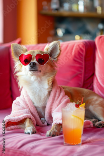 A dog wearing sunglasses © Lidok_L