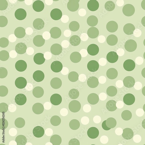 Abstract Geometric Background with Green and White Dots