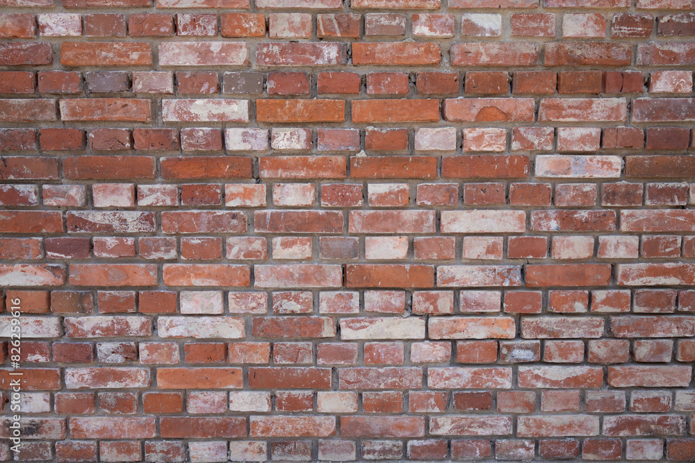 Obraz premium Old red brick wall, mur ściana z czerwonej cegły 