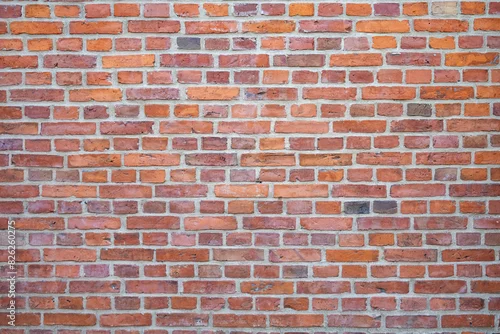 Naklejka na ścianę Old red brick wall, mur ściana z czerwonej cegły
