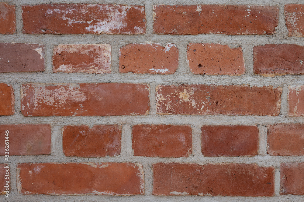 Obraz premium Old red brick wall, mur ściana z czerwonej cegły 