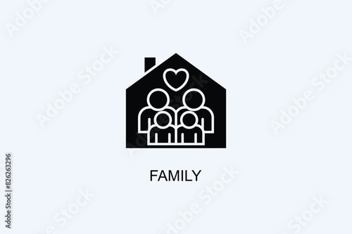 Family Vector Icon Or Logo Illustration