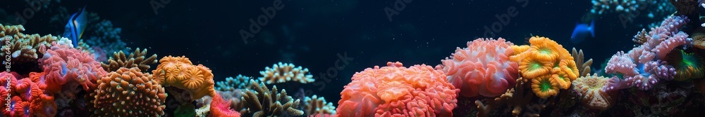 corals on the seabed. corals on the seabed.