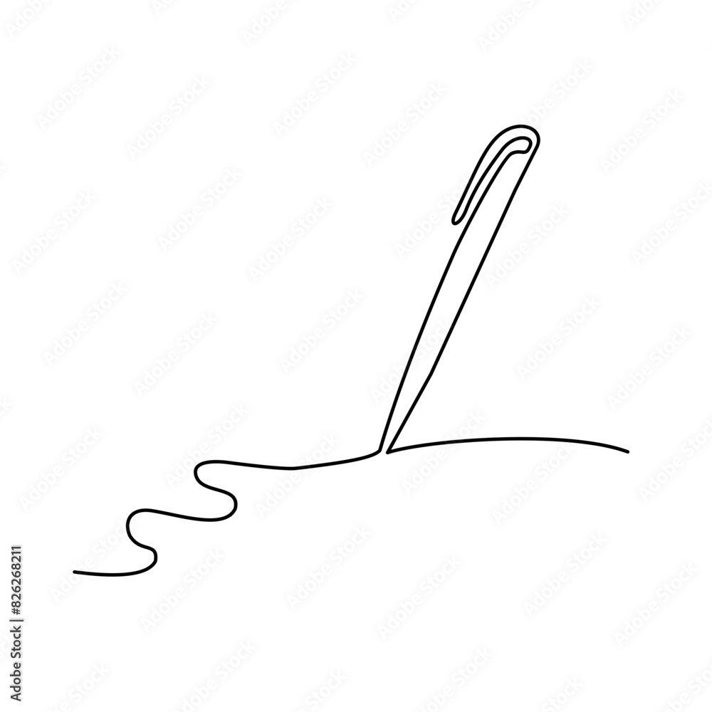 One continuous line drawing of pen One continuous line drawing of pen