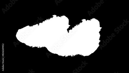 Grunge Paint Brush Stroke Transition on Black Background Abstract Painting Animation for 4K Video Editing