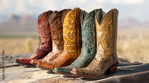 tWorn cowboy boots evoke tales of the old West aga