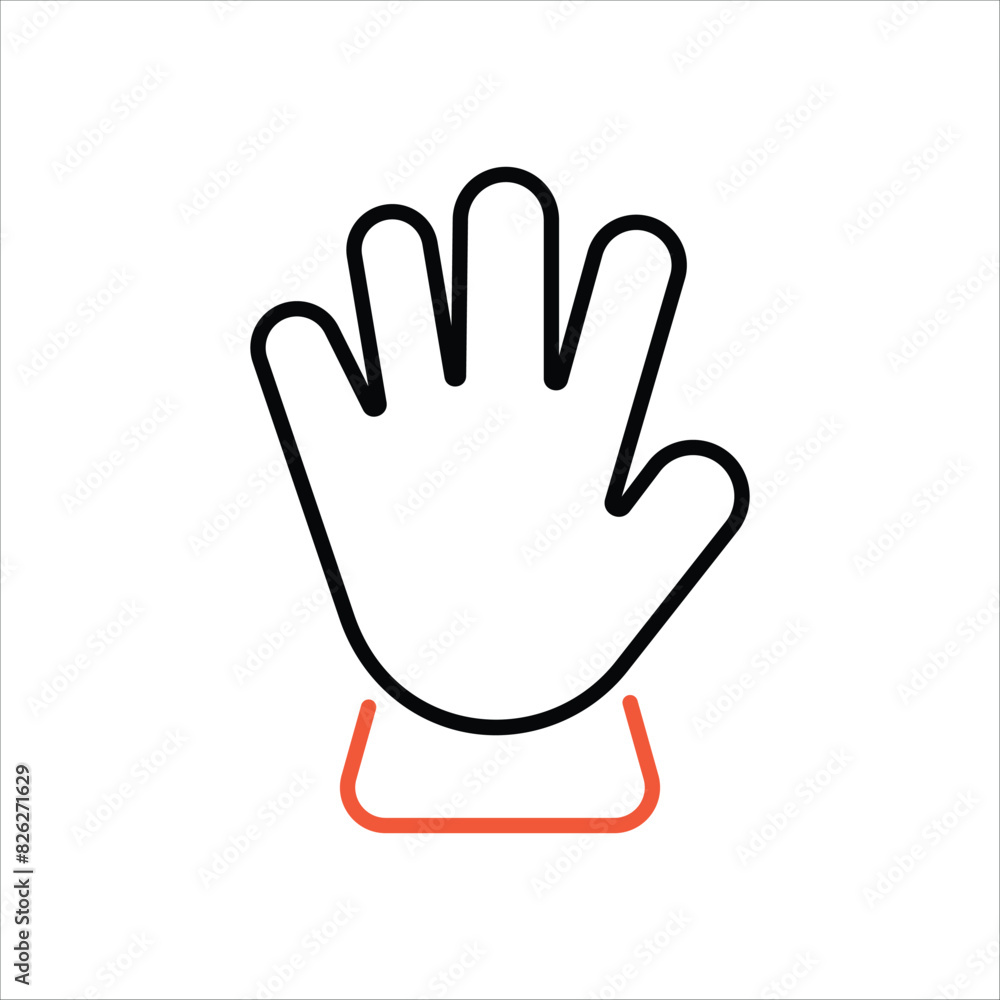 Obraz premium Glove vector icon