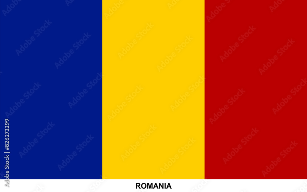 Fototapeta premium Flag of ROMANIA, ROMANIA national flag