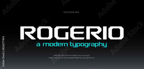 Abstract scifi modern logo alphabet fonts. Science fiction typography sport, technology, fashion, digital, future creative logos font. vector illustration