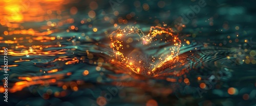 Love Depicted As A River Of Glowing Light, Abstract Background Images
