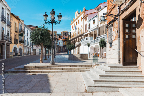 The main square of Jaraiz de la Vera in Caceres, Extremadura photo
