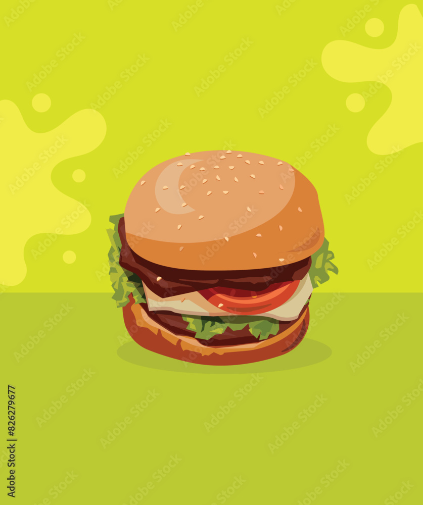 Burger Cartoon stock illustration Burger Cartoon stock illustration