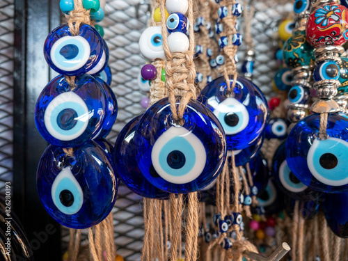 Various sizes of evil eye beads, Turkish evil eye beads,