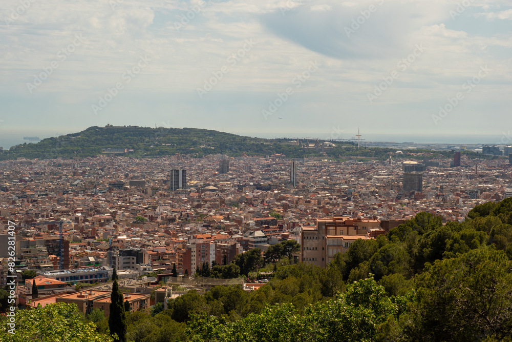 view of the city of Barcelona panorama view of the city of Barcelona panorama
