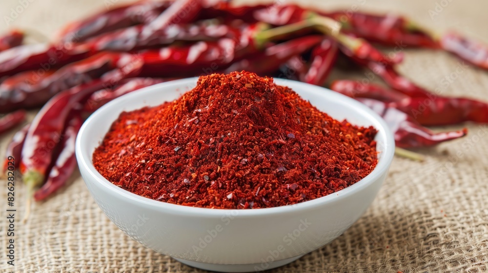 Powder of Sun Dried Red Chillies from Kashmir Powder of Sun Dried Red Chillies from Kashmir