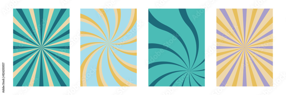 groovy retro abstract sun background set.Retro swirl sun groovy banner background. Abstract grunge sunburst ray.7891 groovy retro abstract sun background set.Retro swirl sun groovy banner background. Abstract grunge sunburst ray.7891