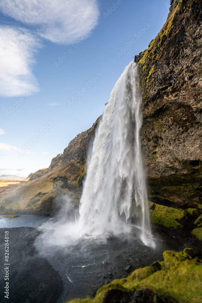 Obraz premium Seljalandsfoss is a waterfall situated on the South Coast of Iceland