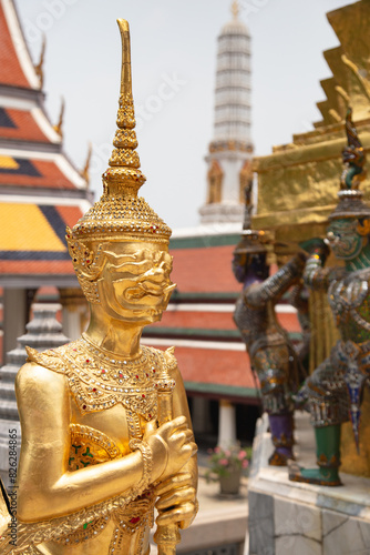 Golden statue of Garuda at the Grand Palace  Bangkok
