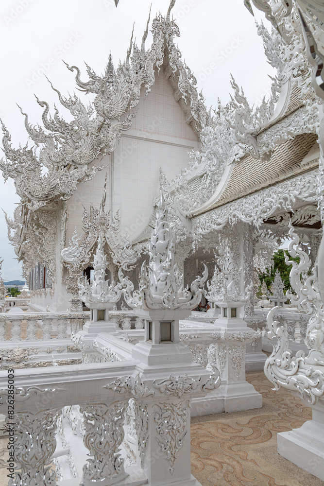 Façade of the White Temple-buddhist temple Façade of the White Temple-buddhist temple