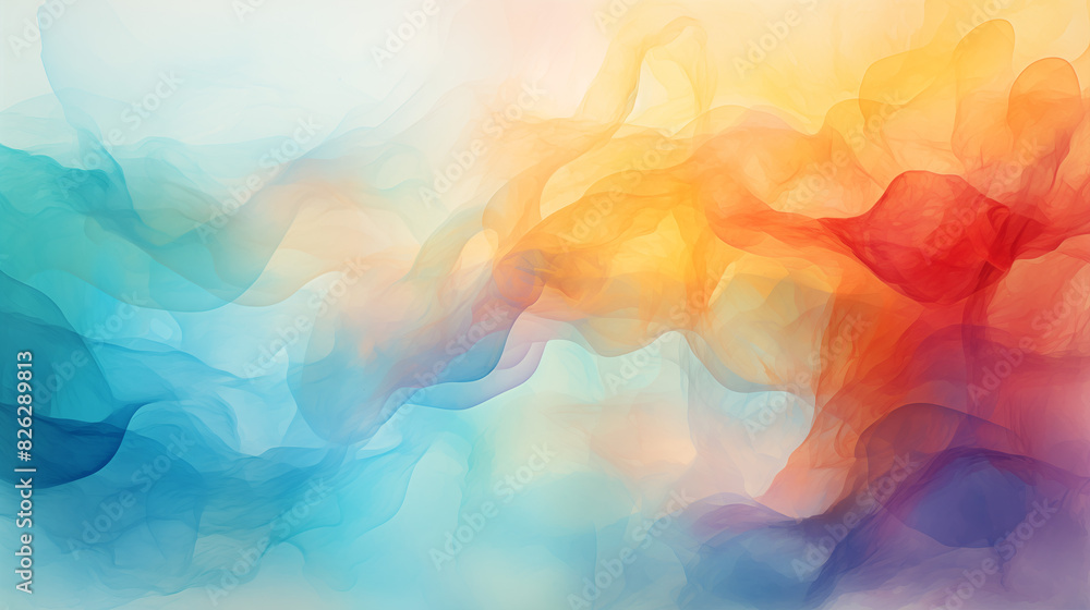 Abstract Fluid Art with Blue and Orange Hues Abstract Fluid Art with Blue and Orange Hues