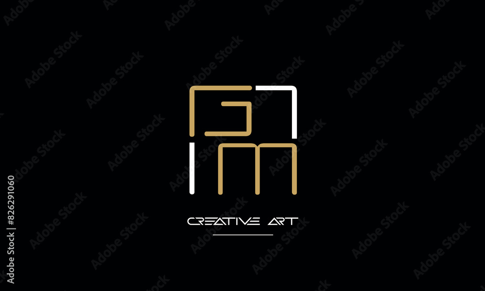 GM, MG, G, M abstract letters logo monogram GM, MG, G, M abstract letters logo monogram