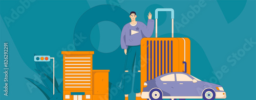 People exercising healthy running vector internet operation illustration
