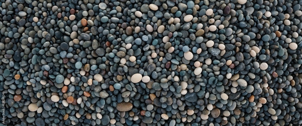 Web banner abstract smooth round pebbles sea texture