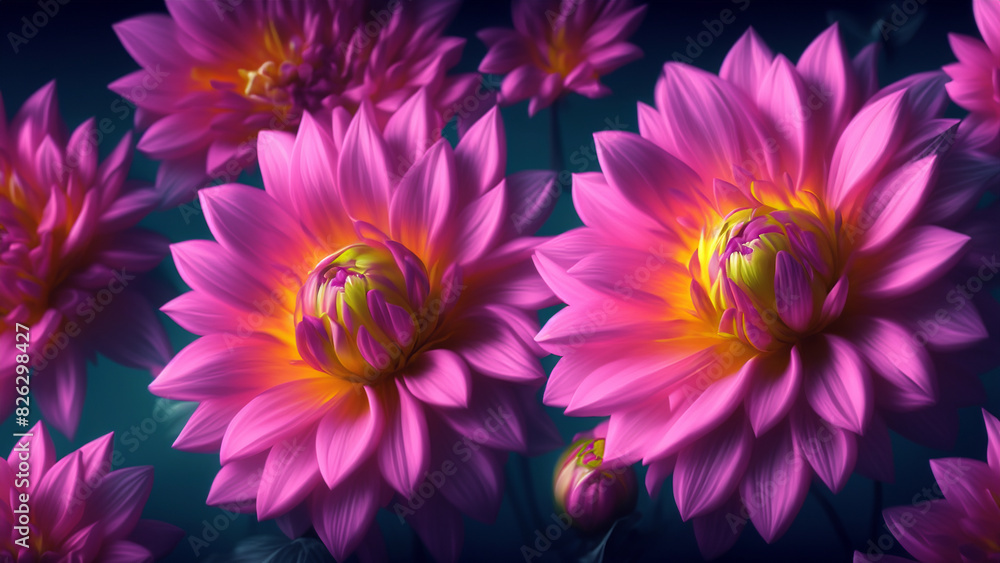 Beautiful fantasy wallpaper with botanical flower background Beautiful fantasy wallpaper with botanical flower background