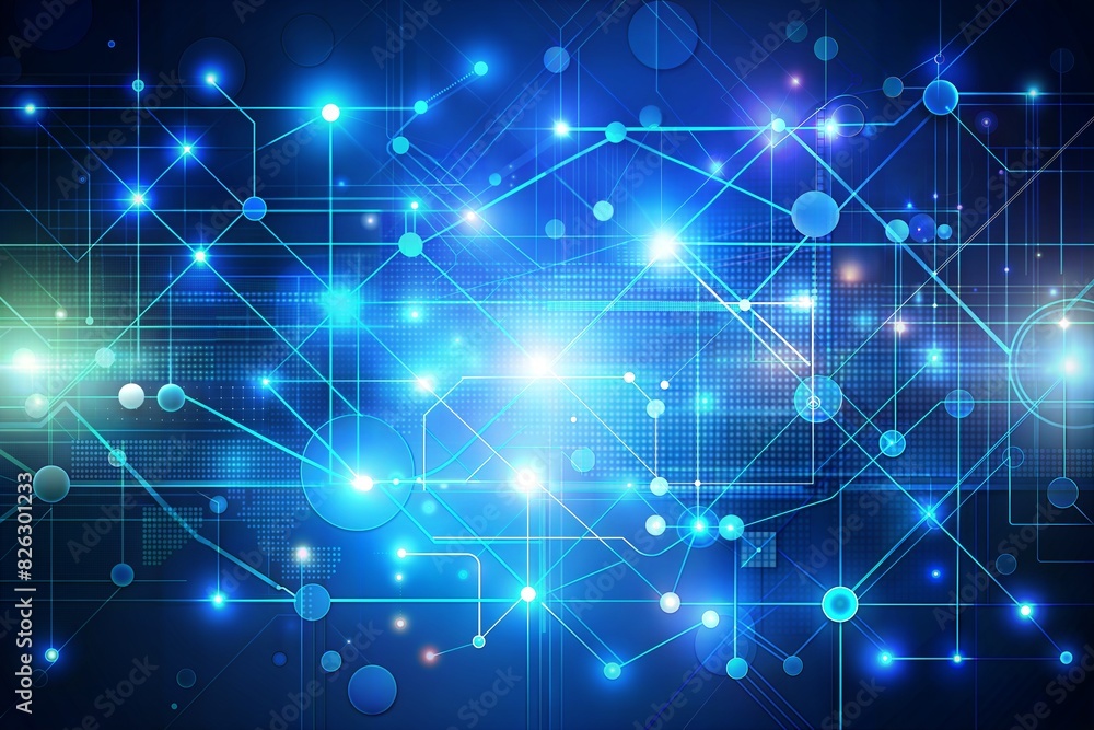 Fototapeta premium blue circuit board background