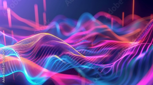 Vibrant Abstract Background With Lines and Waves