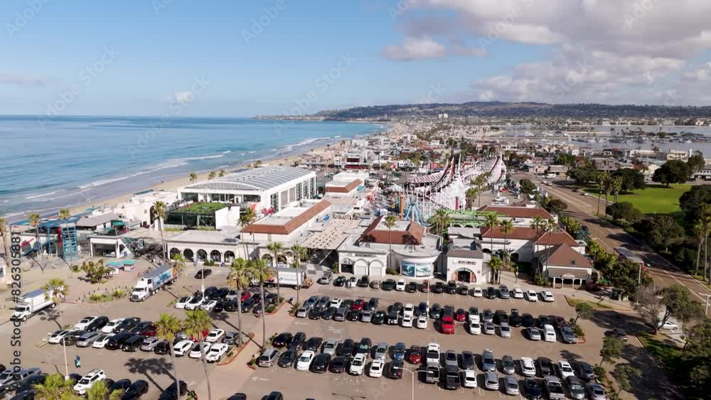 An aerial view of Belmont Park in San Diego, California. An aerial view of Belmont Park in San Diego, California.