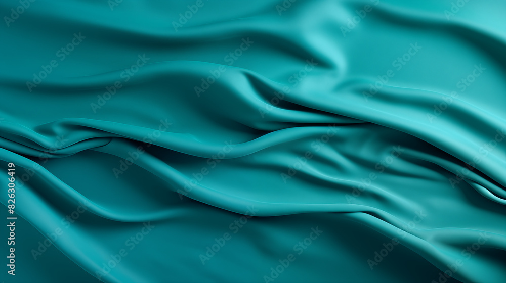 Turquoise Silk Fabric: Soft Flowing Texture for Design Projects