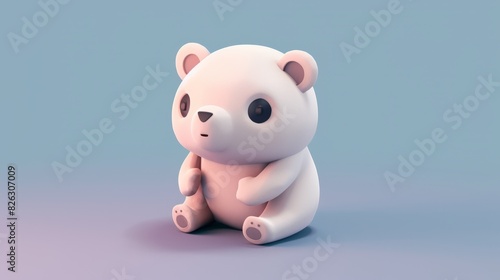 This adorable baby bear is a generative artificial intelligences rendered in a style that is child-friendly and fantasy-like
