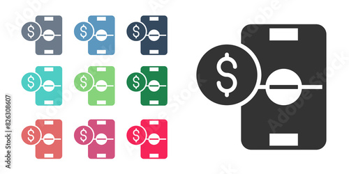 Black Soccer football betting money icon isolated on white background. Football bet bookmaker. Soccer betting online make money. Set icons colorful. Vector