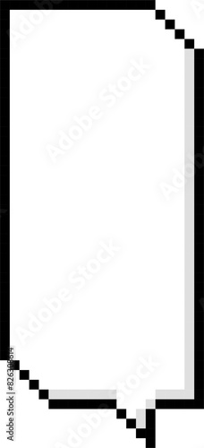 8bit retro game pixel speech bubble balloon icon sticker memo keyword planner text box banner, flat png transparent element design
