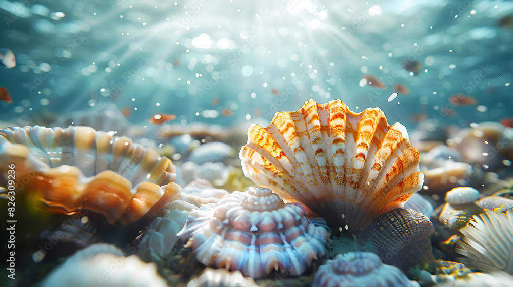 Photo realistic Ocean conservation efforts for sustainable seafood concept | High resolution image showcasing the importance of protecting marine ecosystems with glossy backdrop | Photo realistic Ocean conservation efforts for sustainable seafood concept | High resolution image showcasing the importance of protecting marine ecosystems with glossy backdrop |