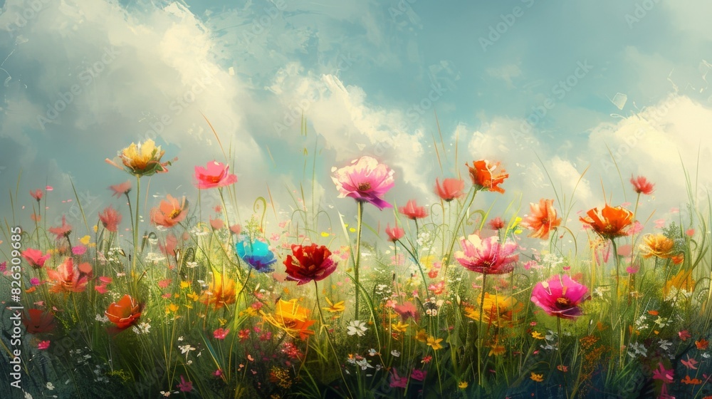 An exquisite and captivating oil painting of intricate floral patterns, showcasing the beauty of blooming flowers and lush foliage. Perfect for enhancing backgrounds, cards, banners, and lifestyle the An exquisite and captivating oil painting of intricate floral patterns, showcasing the beauty of blooming flowers and lush foliage. Perfect for enhancing backgrounds, cards, banners, and lifestyle the