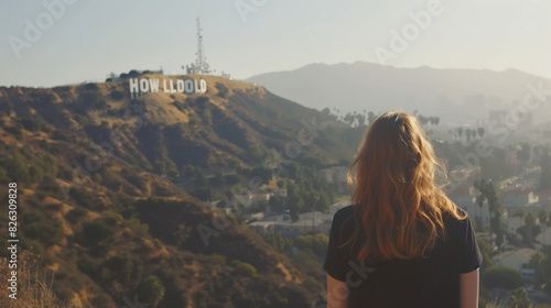 Iconic Hollywood Sign Tourist Attraction in Los Angeles photo