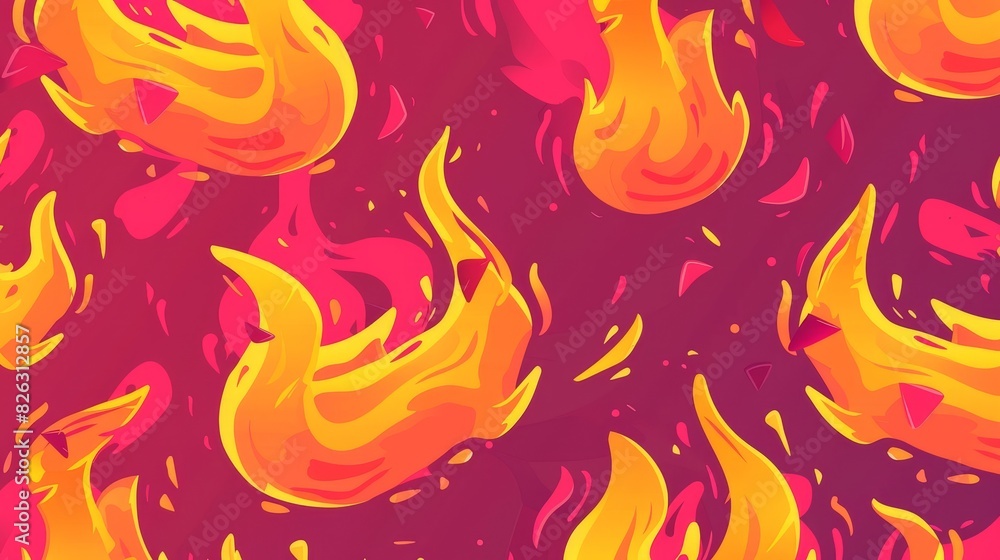 The background material for this cartoon is a burning flame pattern drawn by hand The background material for this cartoon is a burning flame pattern drawn by hand