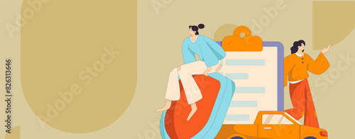 People exercising healthy running vector internet operation illustration
