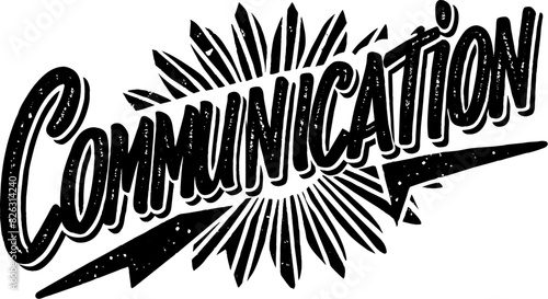 Vektor Text Retro Vintage Style - Kommunikation