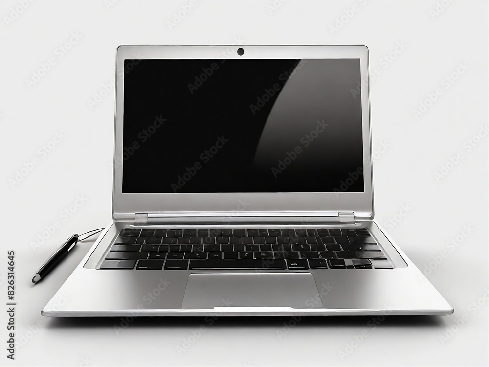 Laptop with blank screen isolated on white background , pen tool Laptop with blank screen isolated on white background , pen tool