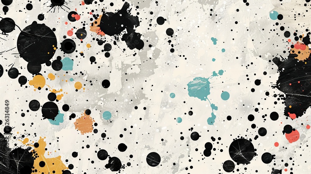 An eye-catching geometric background featuring an abstract pattern of black shabby spots and blots against a crisp white backdrop resembling a mosaic with a vibrant 2D illustration. An eye-catching geometric background featuring an abstract pattern of black shabby spots and blots against a crisp white backdrop resembling a mosaic with a vibrant 2D illustration.