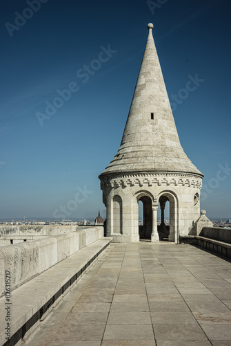 Scenic view of the Fisherman's Bastion in Budapest, Hungary.