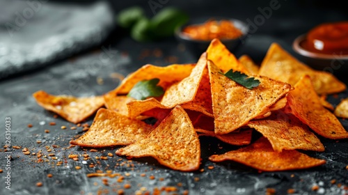 The crispy nacho chips photo