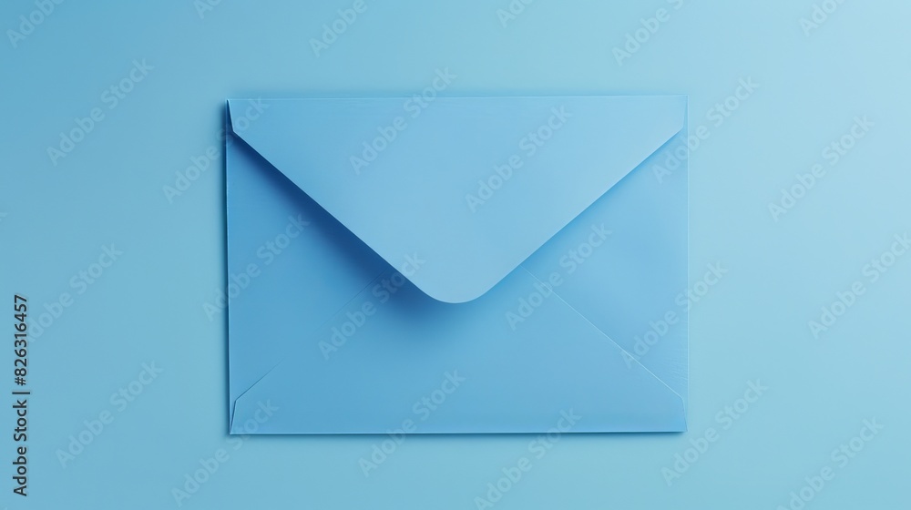 Design for a flat lay with a blue envelope, white letter paper, corporate identity, and white letter paper Design for a flat lay with a blue envelope, white letter paper, corporate identity, and white letter paper